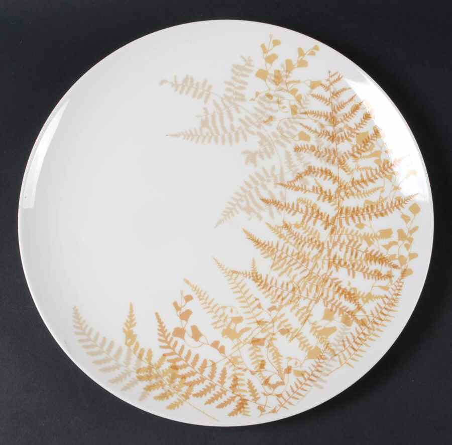 Lacy Fern Brown 12" Chop Plate (Round Platter) by Mikasa-1