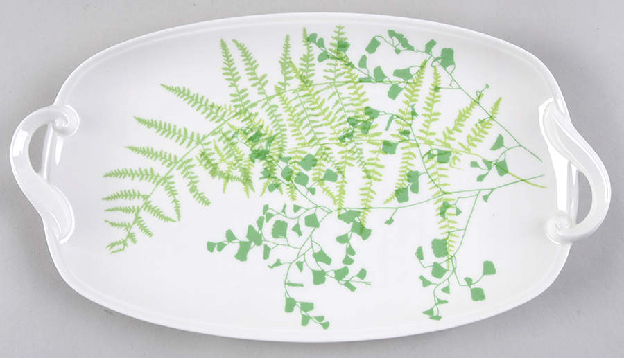 Lacy Fern Green 13" Sandwich Tray by Mikasa-1