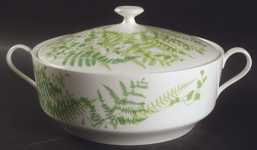 Lacy Fern Green Round Covered Vegetable by Mikasa-1