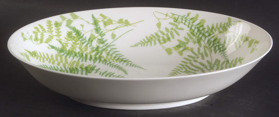 Lacy Fern Green 10" Oval Vegetable Bowl by Mikasa-1