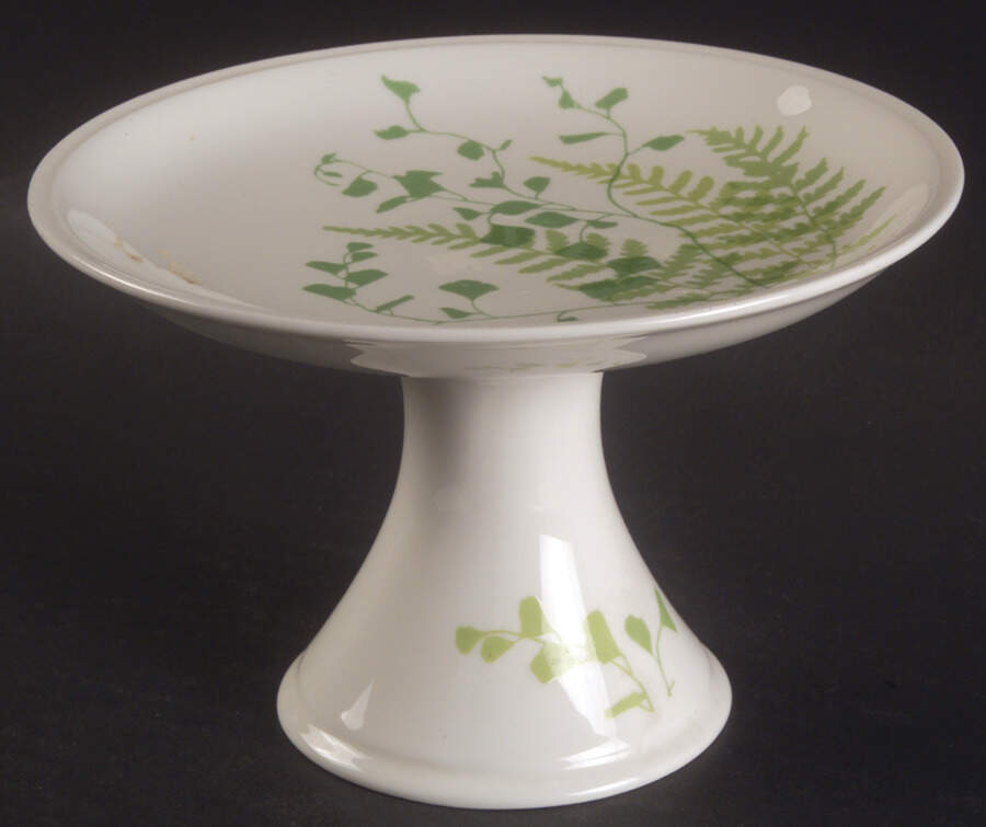 Lacy Fern Green Round Compote (Height X Width) by Mikasa-1