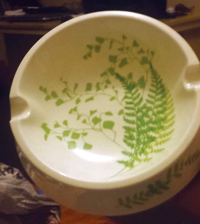 Lacy Fern Green Large Ashtray by Mikasa-1