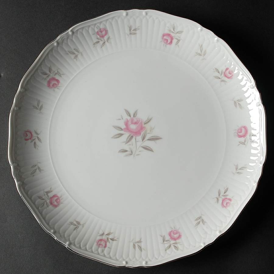 La Fleur Pink 12" Chop Plate (Round Platter) by Mikasa-1