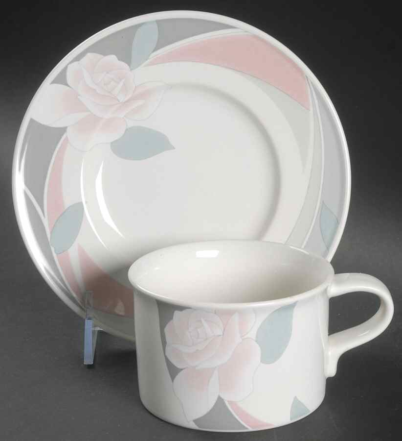 La Fleur Multicolor Flat Cup & Saucer Set by Mikasa-1