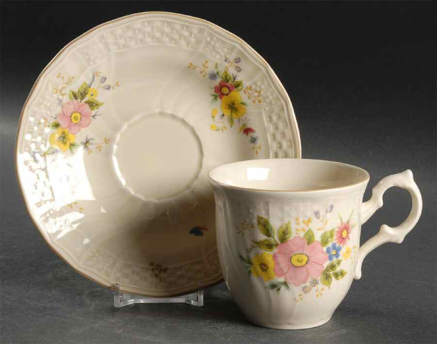 Lancaster Flat Cup & Saucer Set by Mikasa-1
