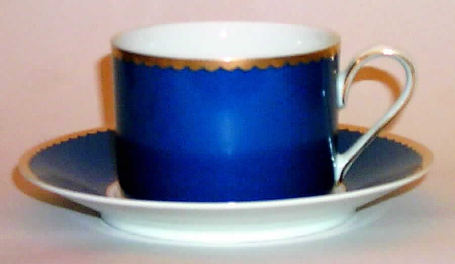 Lapis Blue Flat Cup & Saucer Set by Mikasa-1