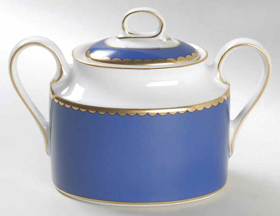 Lapis Blue Sugar Bowl & Lid by Mikasa-1