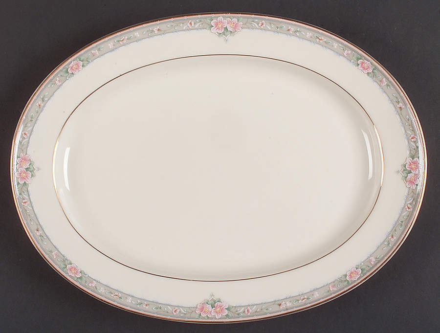La Rose 14" Oval Serving Platter by Mikasa-1