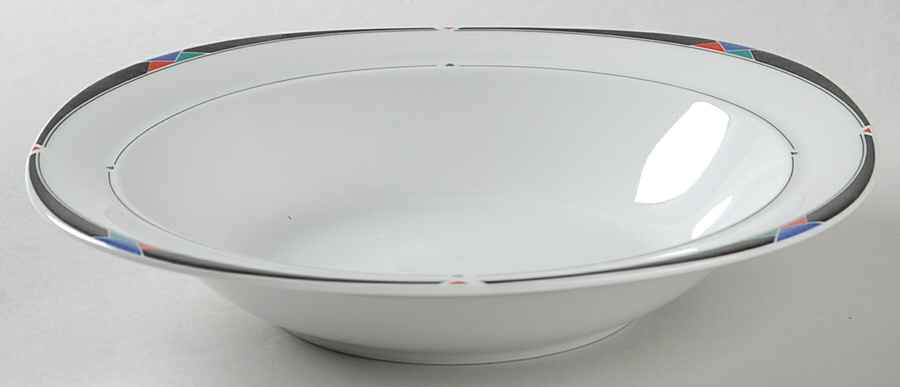 L. A. Style Black Rim Soup Bowl by Mikasa-1