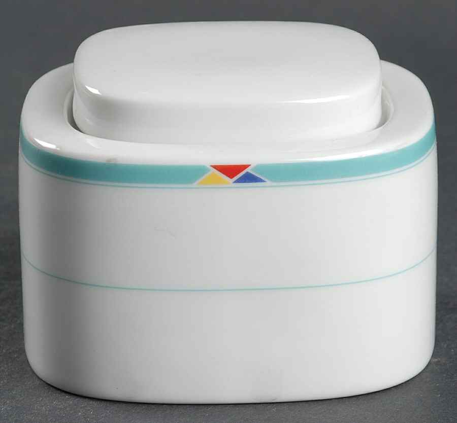 L. A. Style Turquoise Sugar Bowl & Lid by Mikasa-1