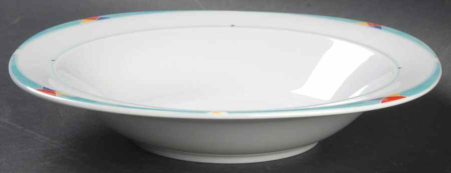 L. A. Style Turquoise Rim Soup Bowl by Mikasa-1