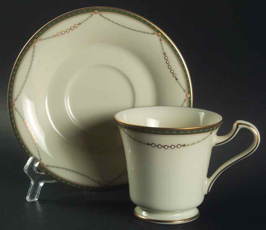 Laurent Footed Cup & Saucer Set by Mikasa-1