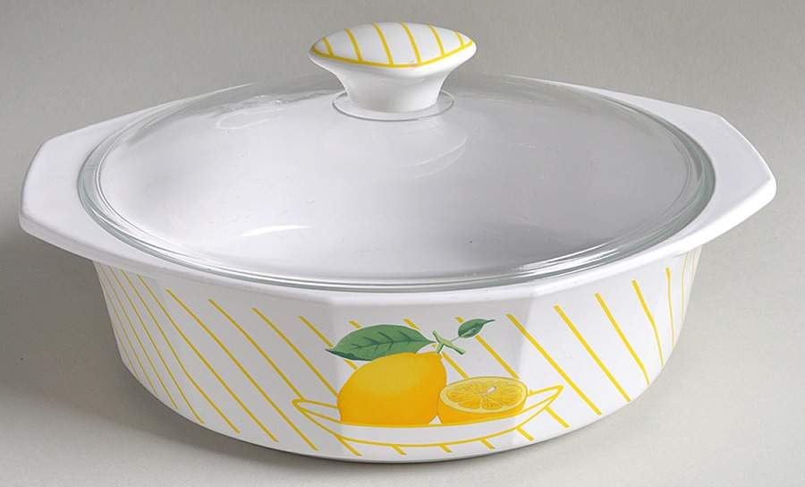 Lemons 1.25 Qt Round Covered Casserole by Mikasa-1