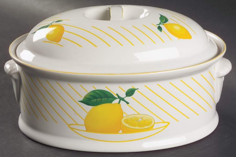 Lemons 2 Quart Oval Covered Casserole by Mikasa-1