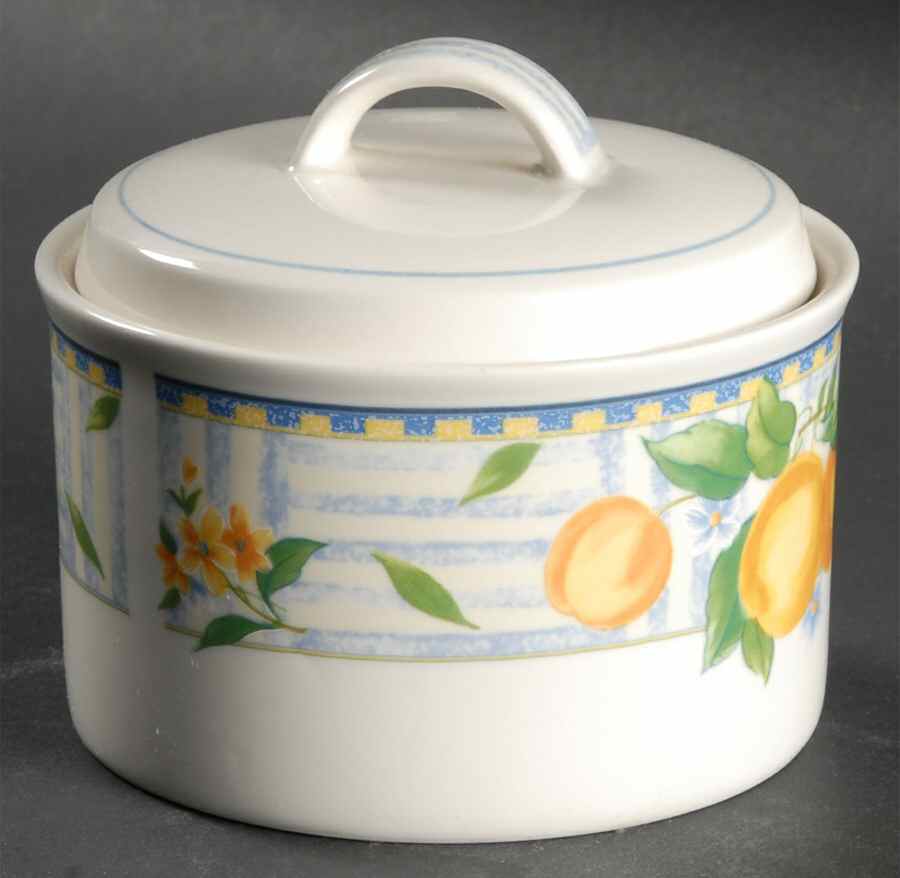 Lemon Medley Sugar Bowl & Lid by Mikasa-1