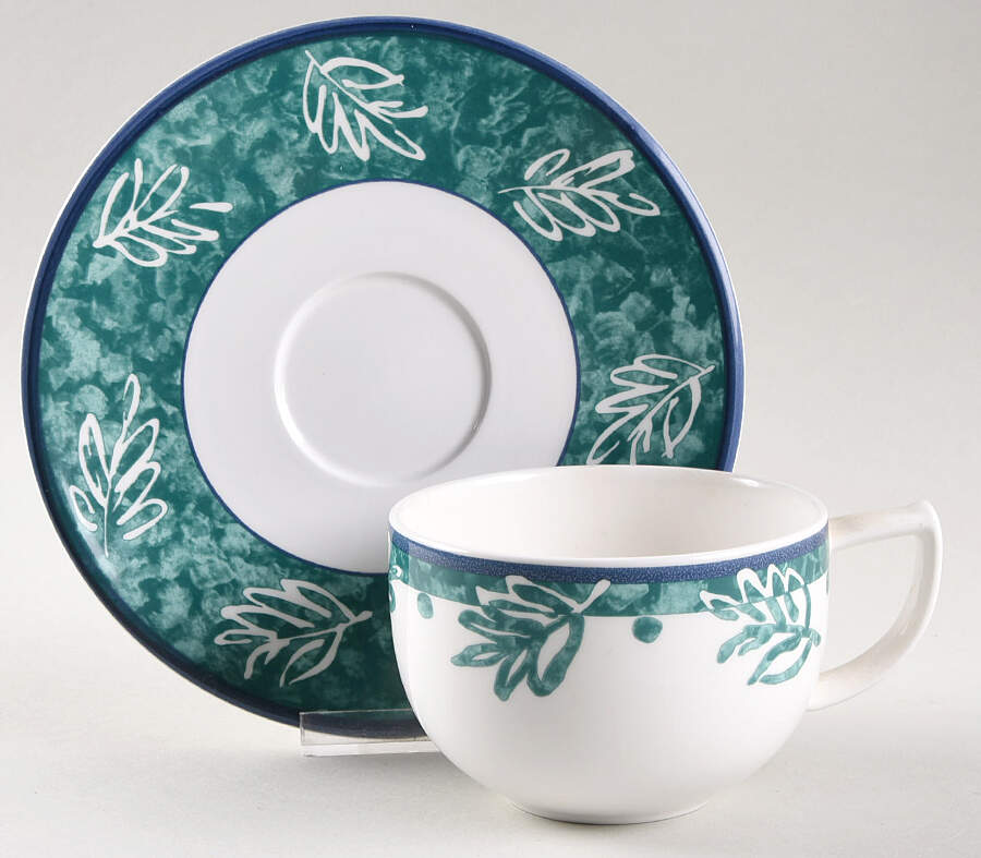 Leaf Song Jumbo Cup & Saucer Set by Mikasa-1