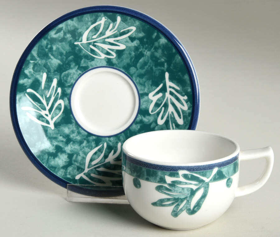 Leaf Song Flat Demitasse Cup & Saucer Set by Mikasa-1