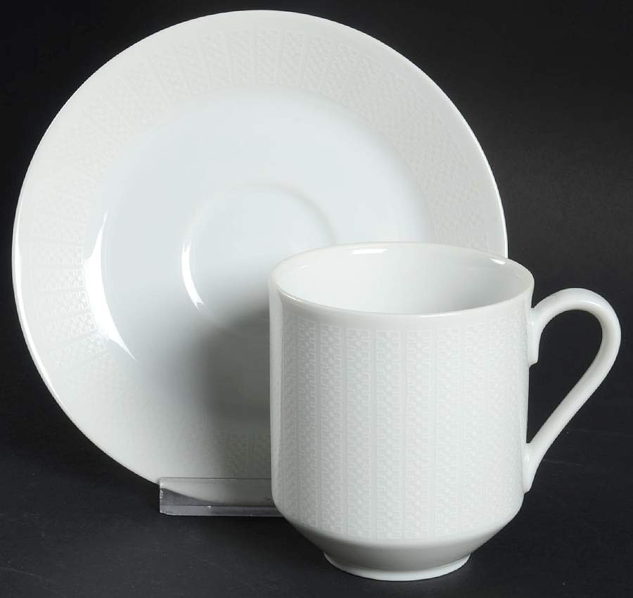 Libretto Flat Cup & Saucer Set by Mikasa-1