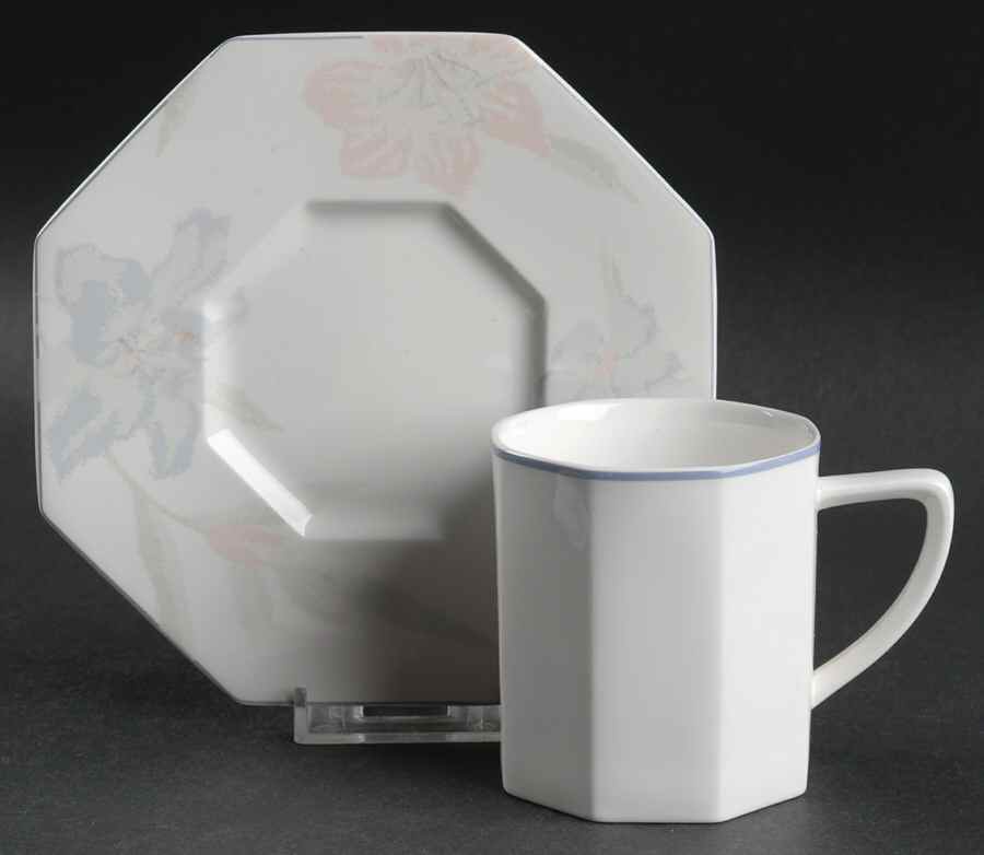 Lillium Flat Cup & Saucer Set by Mikasa-1