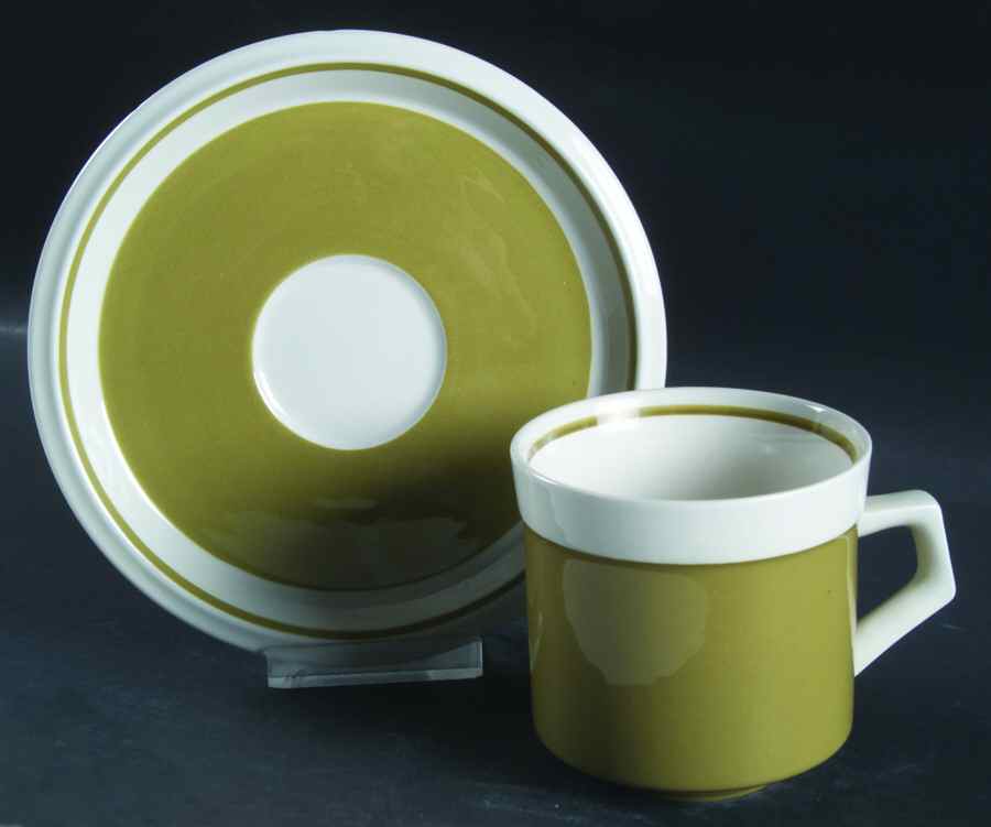 Light and Lively Green Flat Cup & Saucer Set by Mikasa-1