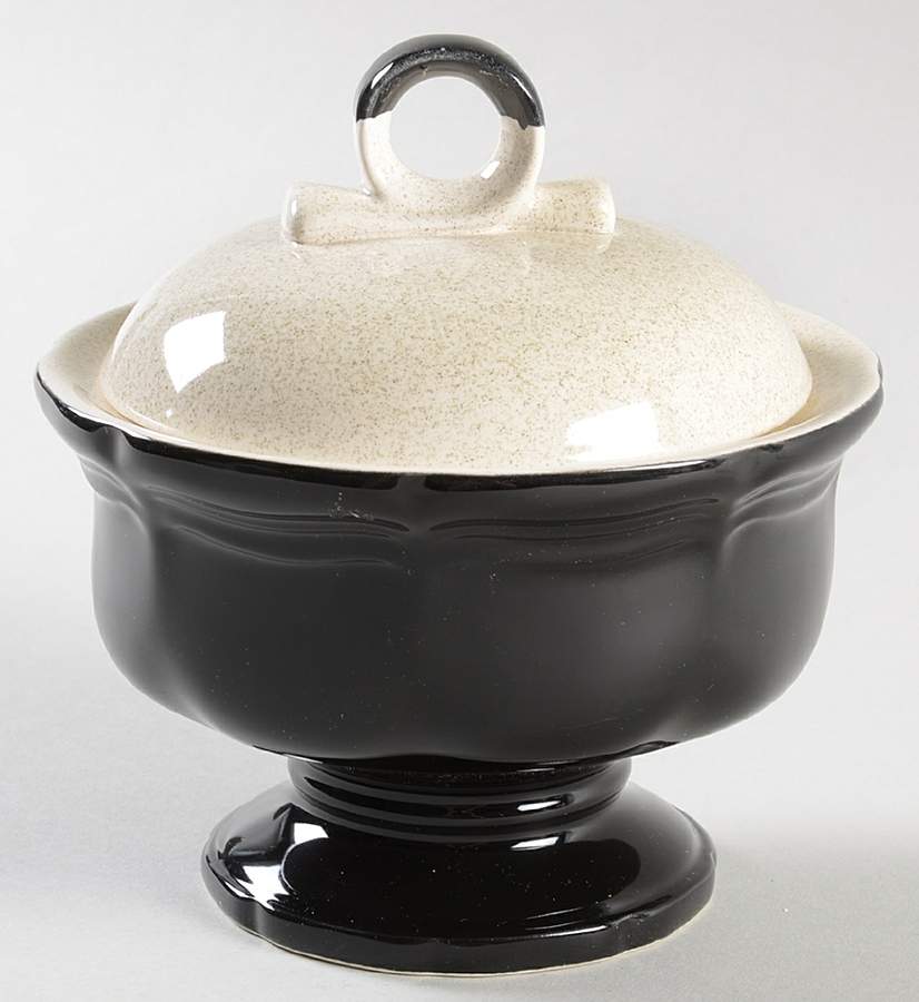 Liquorice Sugar Bowl & Lid by Mikasa-1