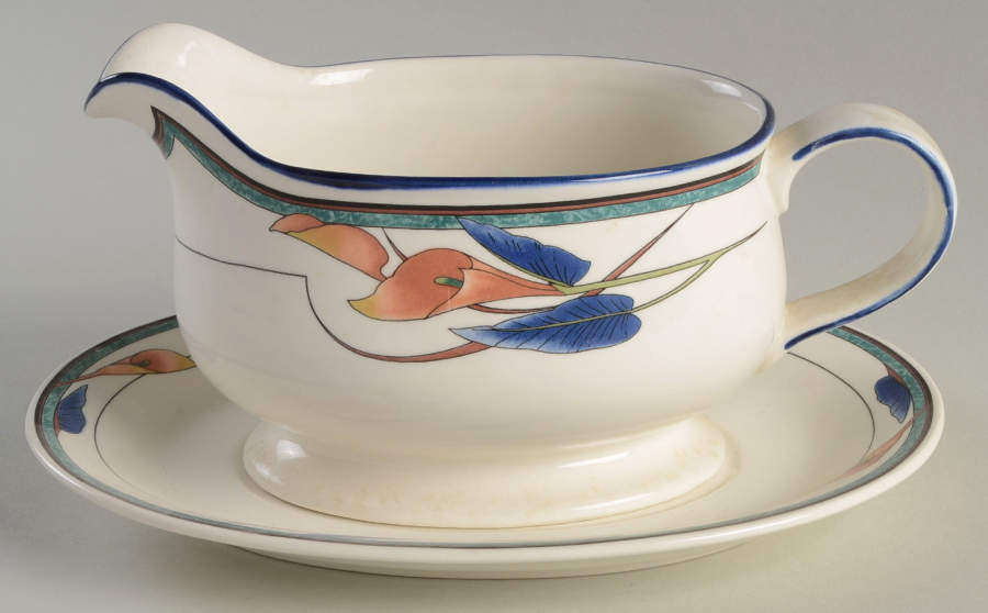 Lily Royale Gravy Boat & Underplate by Mikasa-1