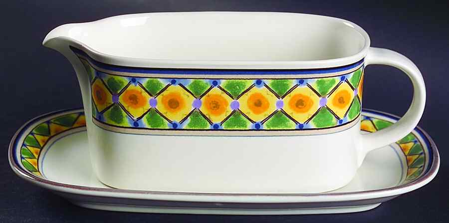 Lisboa Gravy Boat & Underplate (Relish/Butter) by Mikasa-1
