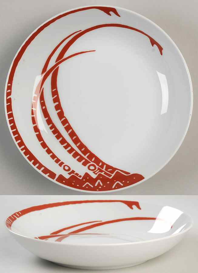 The Lobster Red Coupe Soup Bowl by Mikasa-1