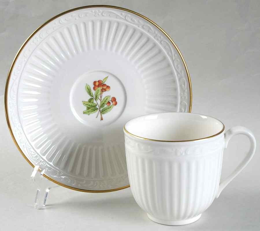 Love Medley Footed Cup & Saucer Set by Mikasa-1