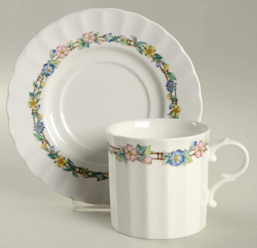Love Prose Flat Cup & Saucer Set by Mikasa-1