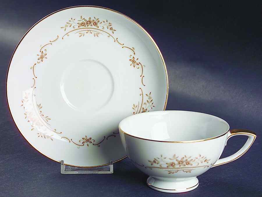 Lucia Footed Cup & Saucer Set by Mikasa-1
