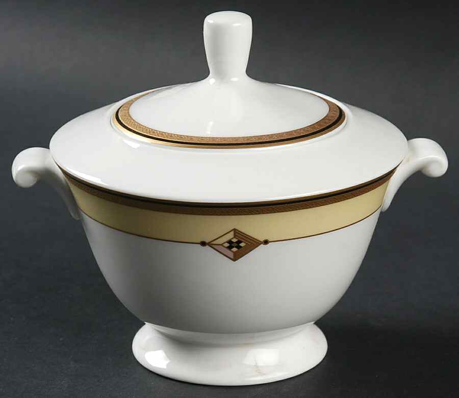 Luxura Saffron Sugar Bowl & Lid by Mikasa-1
