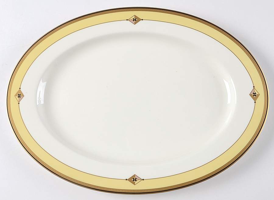 Luxura Saffron 15" Oval Serving Platter by Mikasa-1