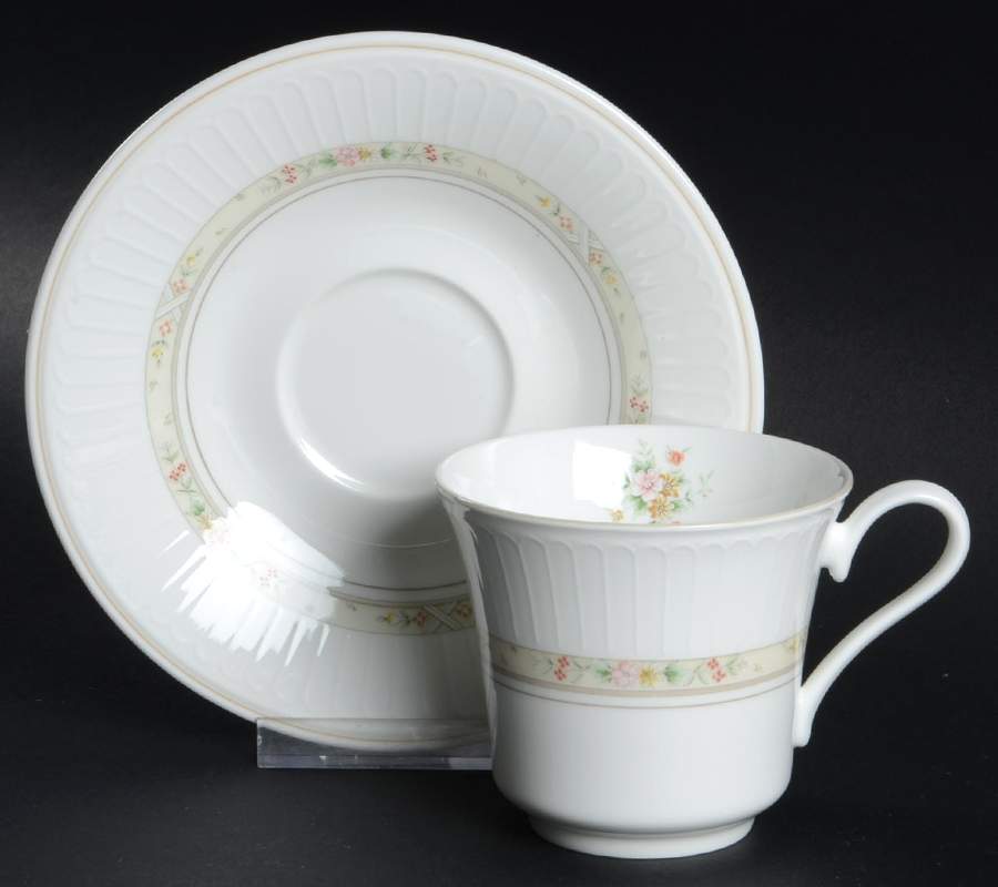 Lyon Flat Cup & Saucer Set by Mikasa-1