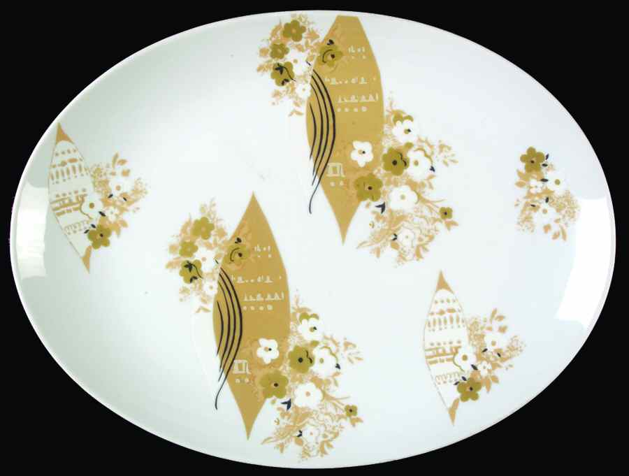 Lyris 14" Oval Serving Platter by Mikasa-1