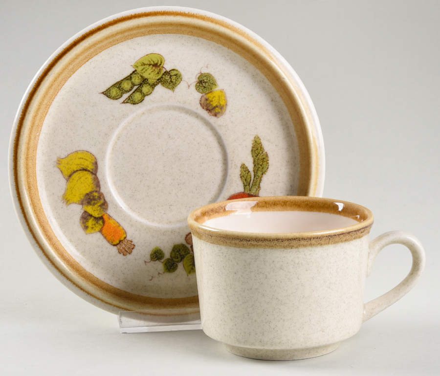 Market Basket Flat Cup & Saucer Set by Mikasa-1