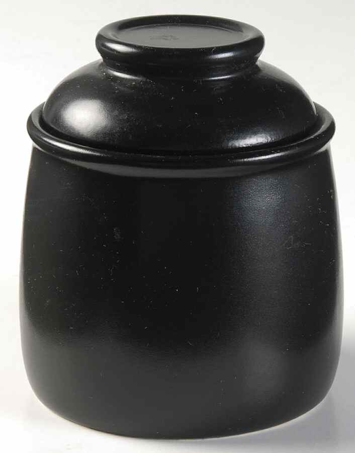 Matte Black Sugar Bowl & Lid by Mikasa-1