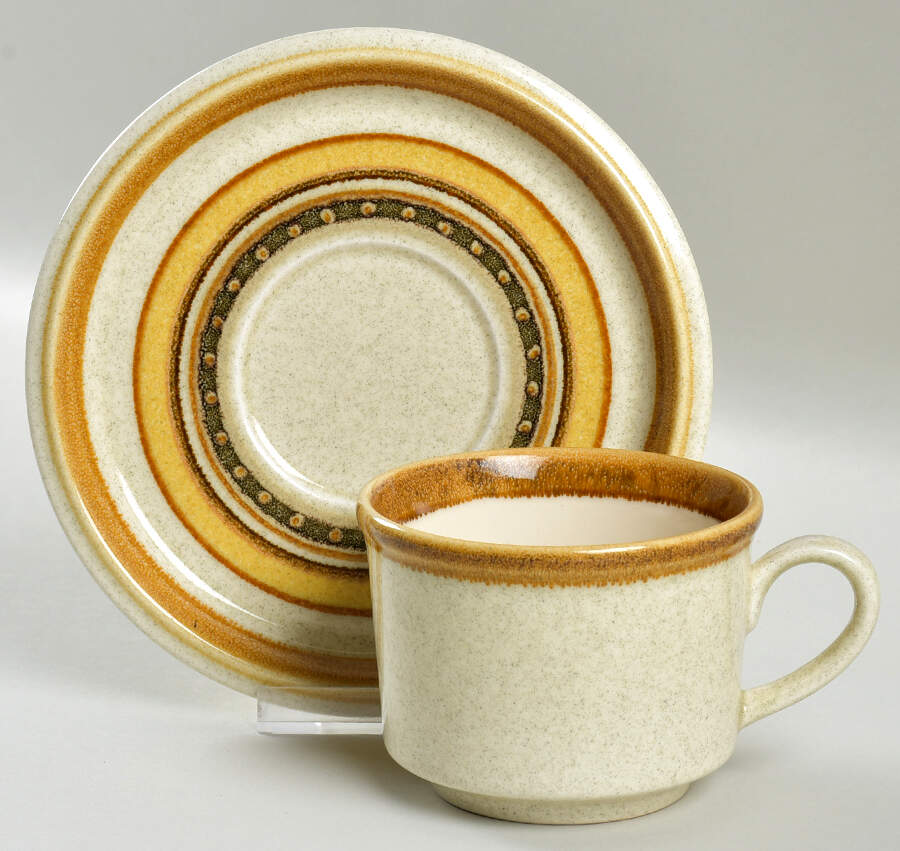 Macrame Flat Cup & Saucer Set by Mikasa-1