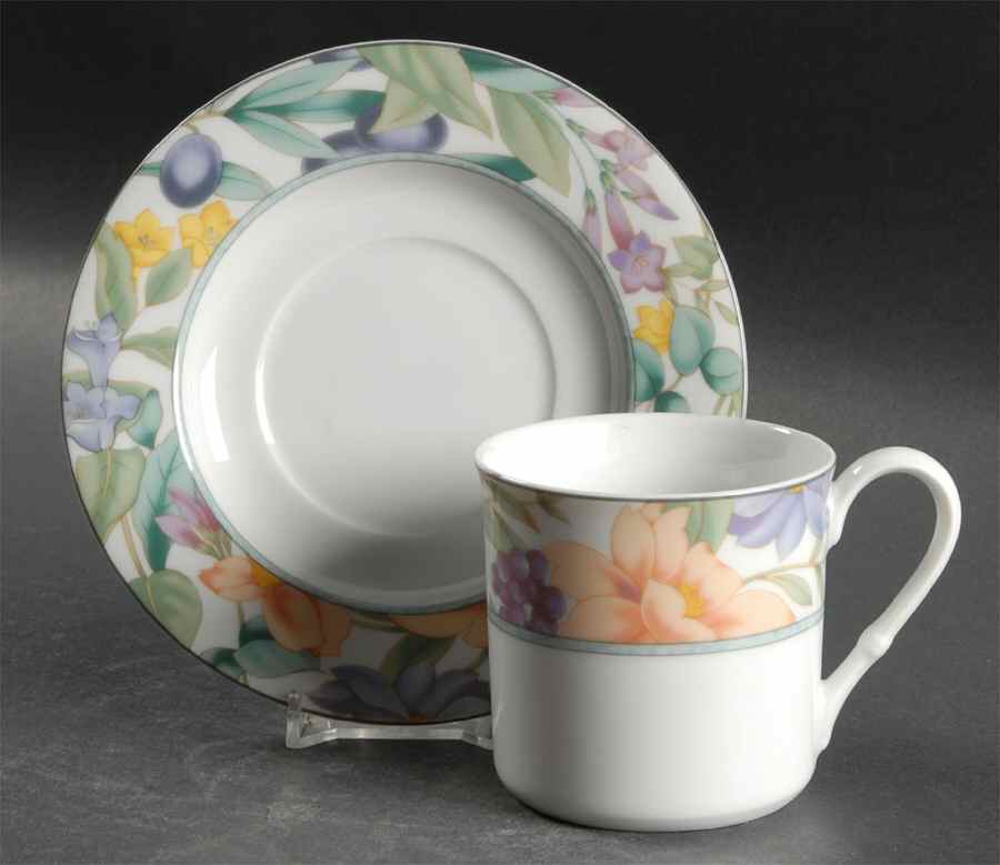 Magic Garden Flat Cup & Saucer Set by Mikasa-1