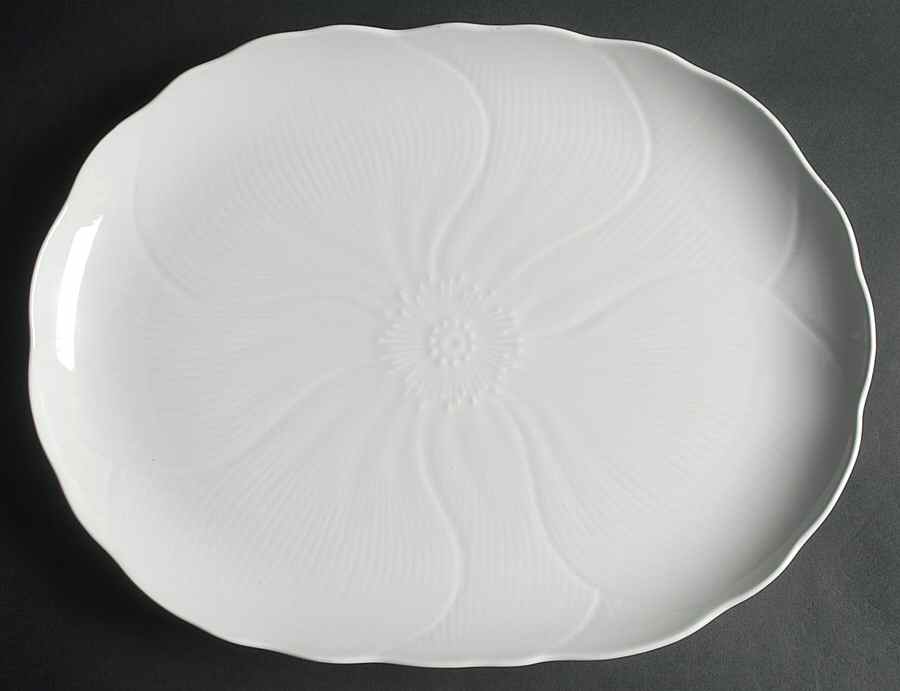 Magnolia 14" Oval Serving Platter by Mikasa-1