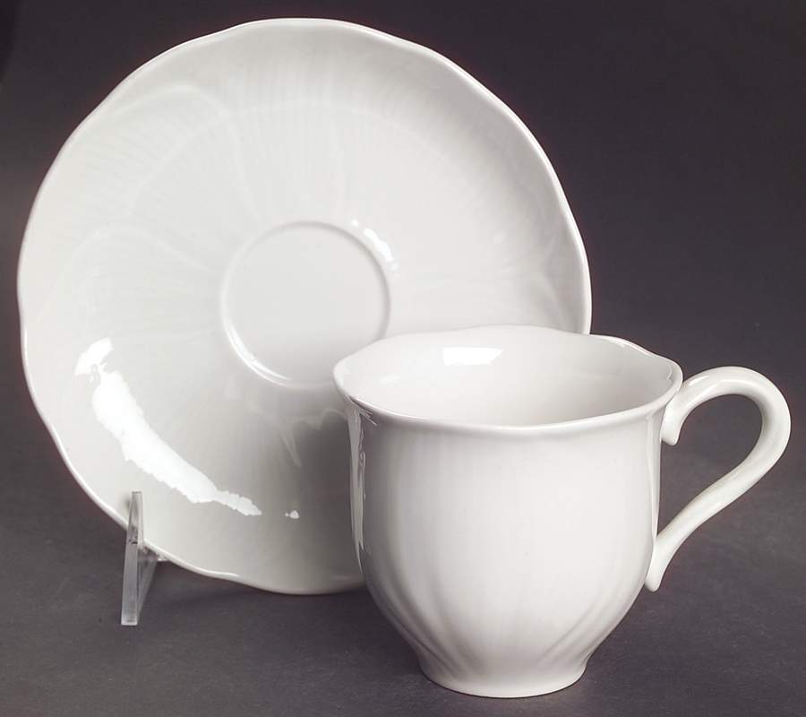 Magnolia Flat Cup & Saucer Set by Mikasa-1