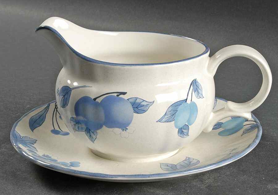 Majestic Grove Gravy Boat & Underplate by Mikasa-1