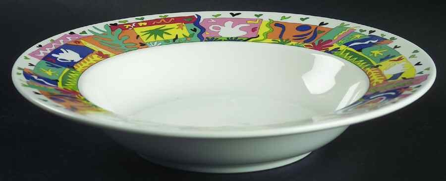 Mardi Gras Large Rim Soup Bowl by Mikasa-1