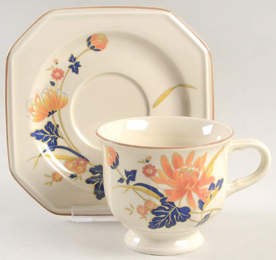 Majestic Footed Cup & Saucer Set by Mikasa-1