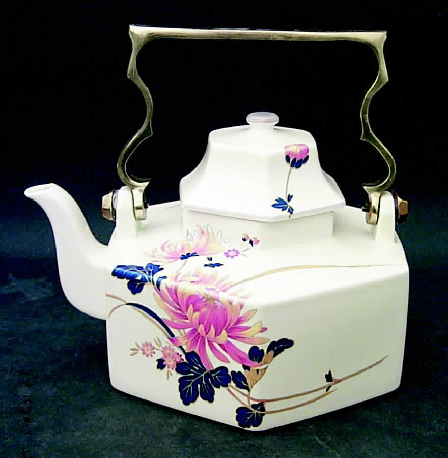 Majestic Teapot & Lid with Brass Handle by Mikasa-1