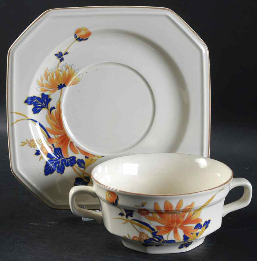 Majestic Flat Cream Soup Bowl & Saucer Set by Mikasa-1