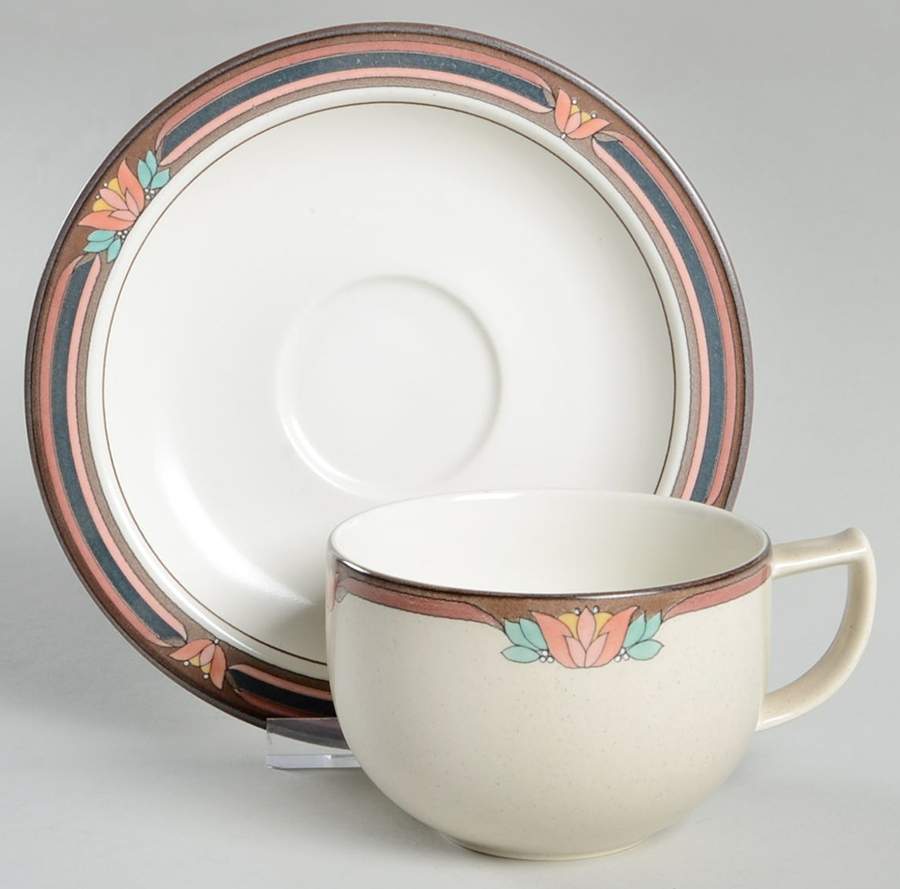 Majorca Flat Cup & Saucer Set by Mikasa-1