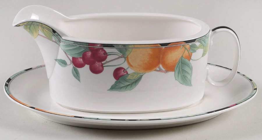 Majestic Meadow Gravy Boat & Underplate by Mikasa-1