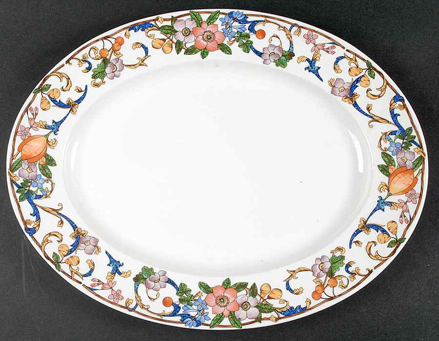 Magical Meadow 15" Oval Serving Platter by Mikasa-1