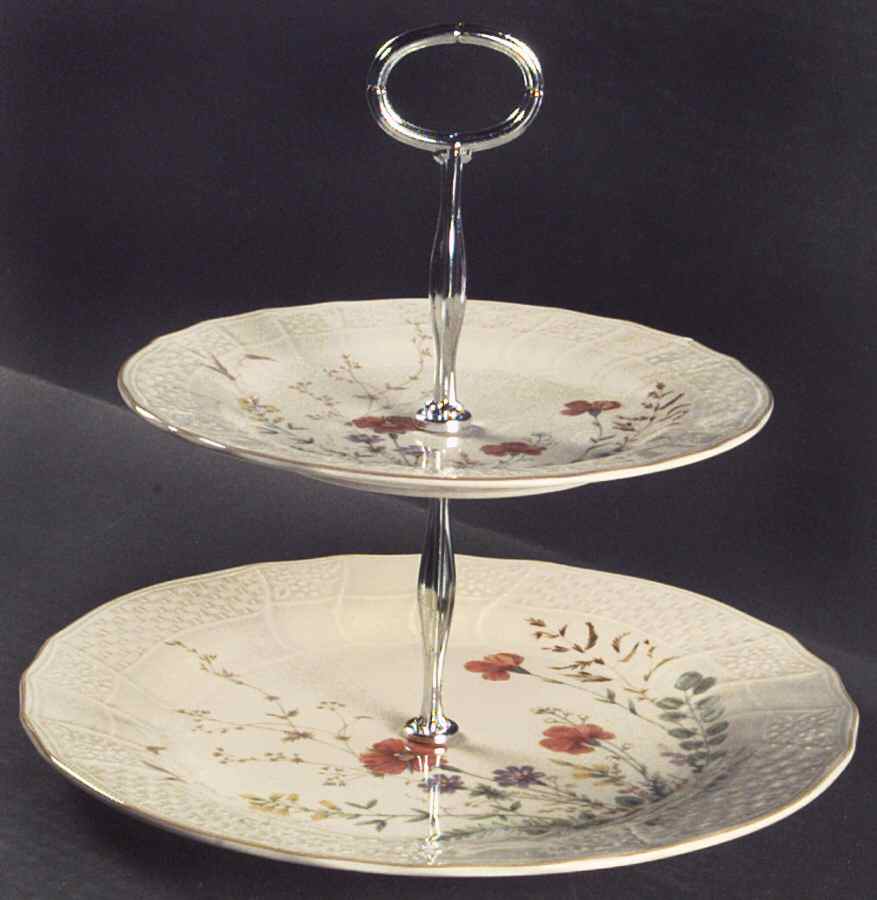 Margaux 6 5/8"-10"  2 Tiered Serving Tray (Dp, Sp) HC by Mikasa-1